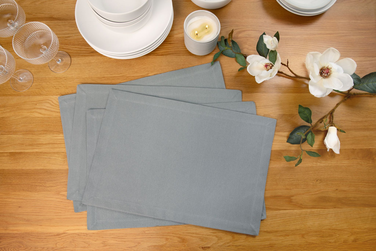 Organic Cotton Linen Placemats - Set of 4