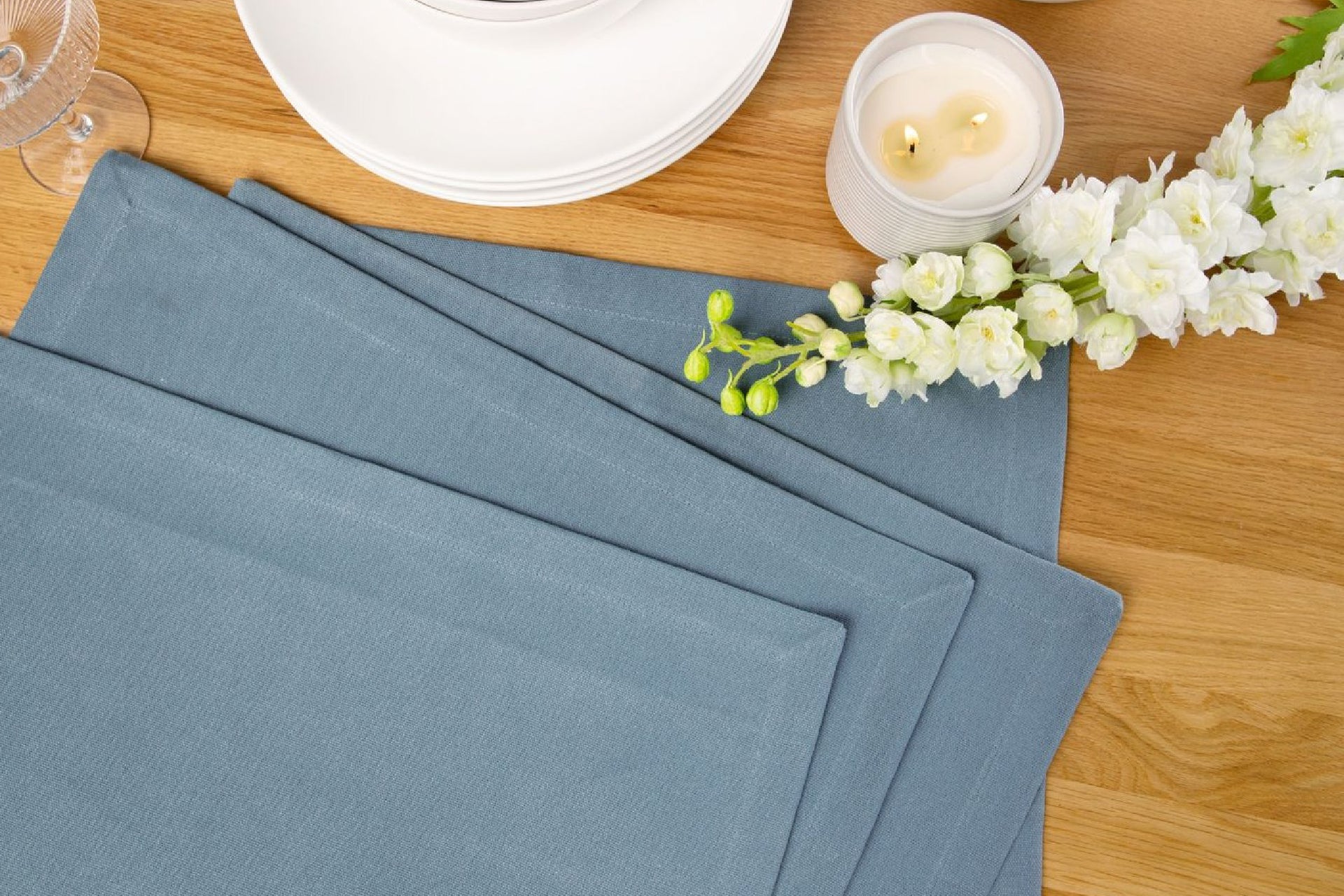 Organic Cotton Linen Placemats - Set of 4  Arden Home Co