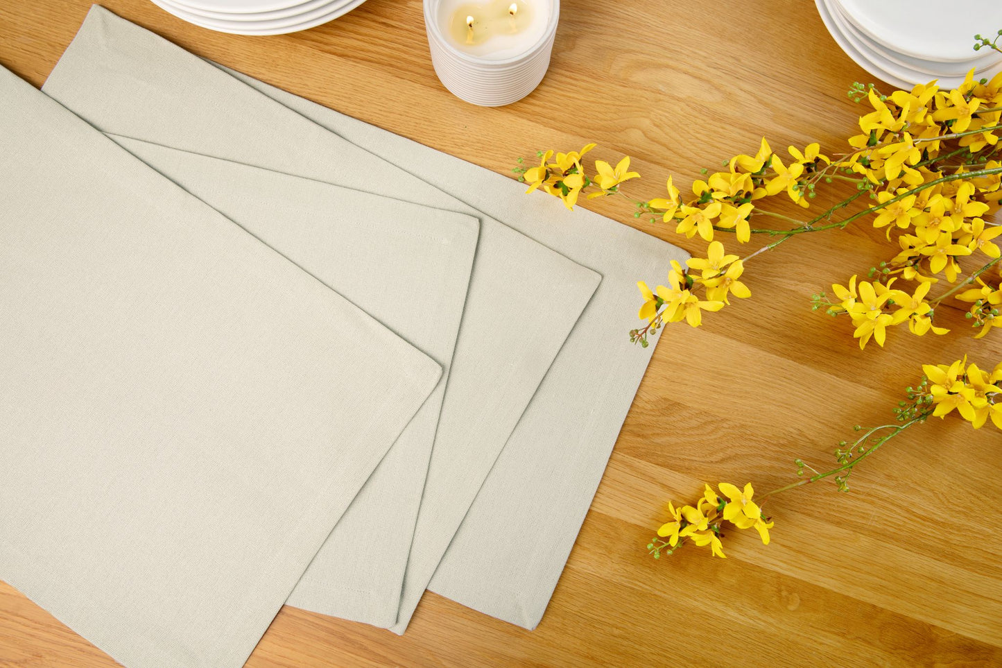 Organic Cotton Linen Placemats - Set of 4