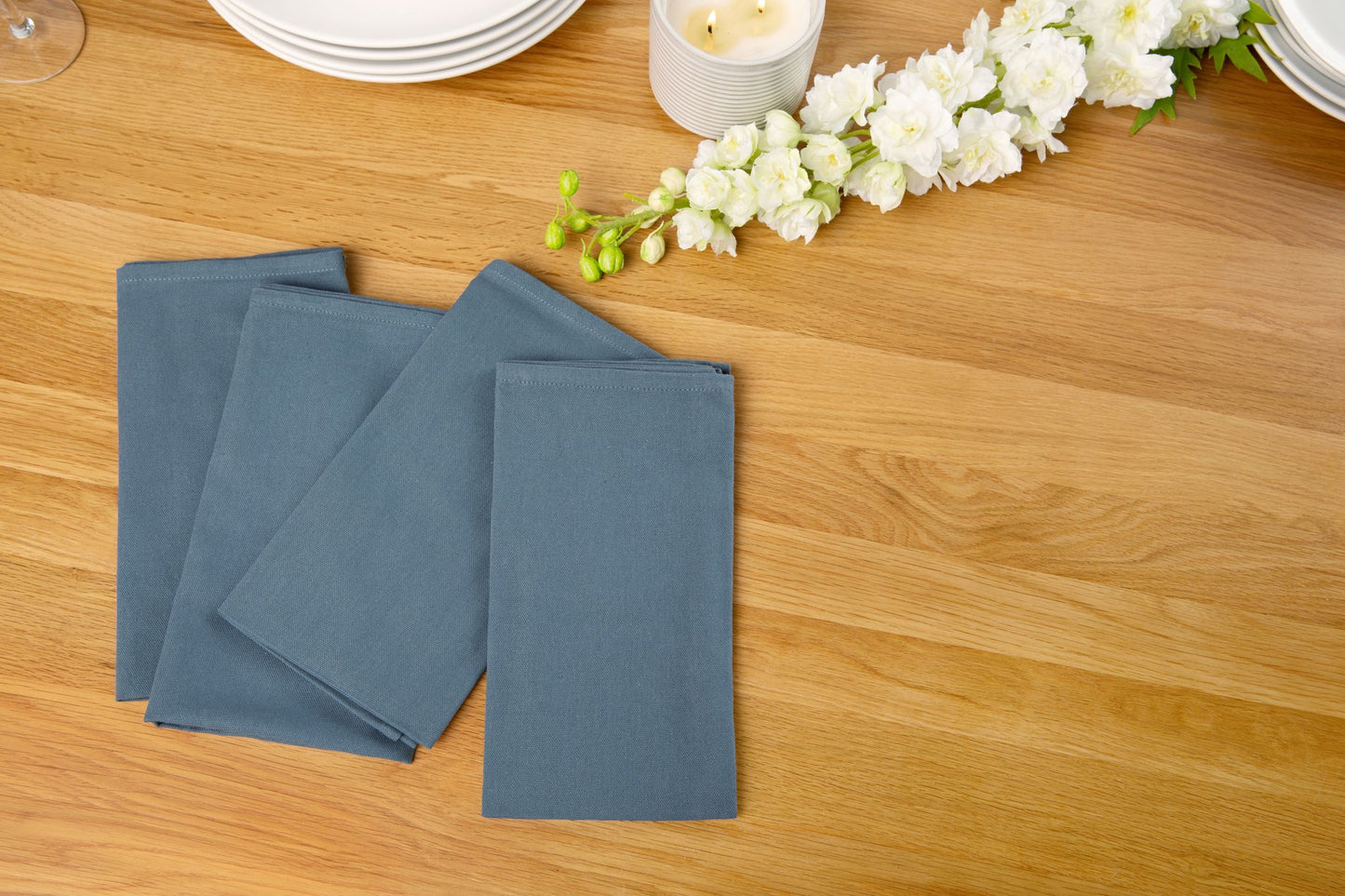 Organic Cotton Linen Napkins - Set of 4