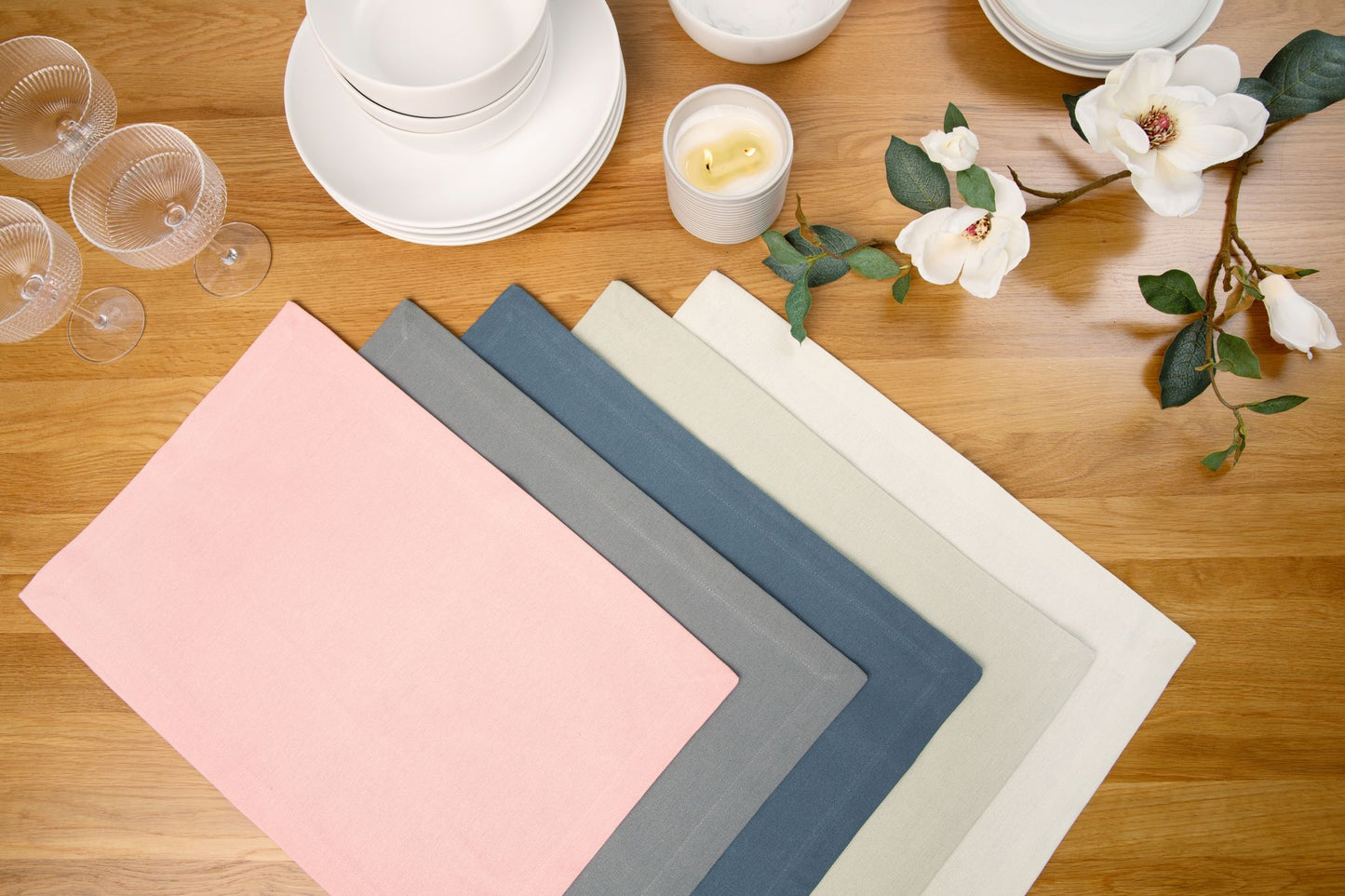 Organic Cotton Linen Placemats - Set of 4