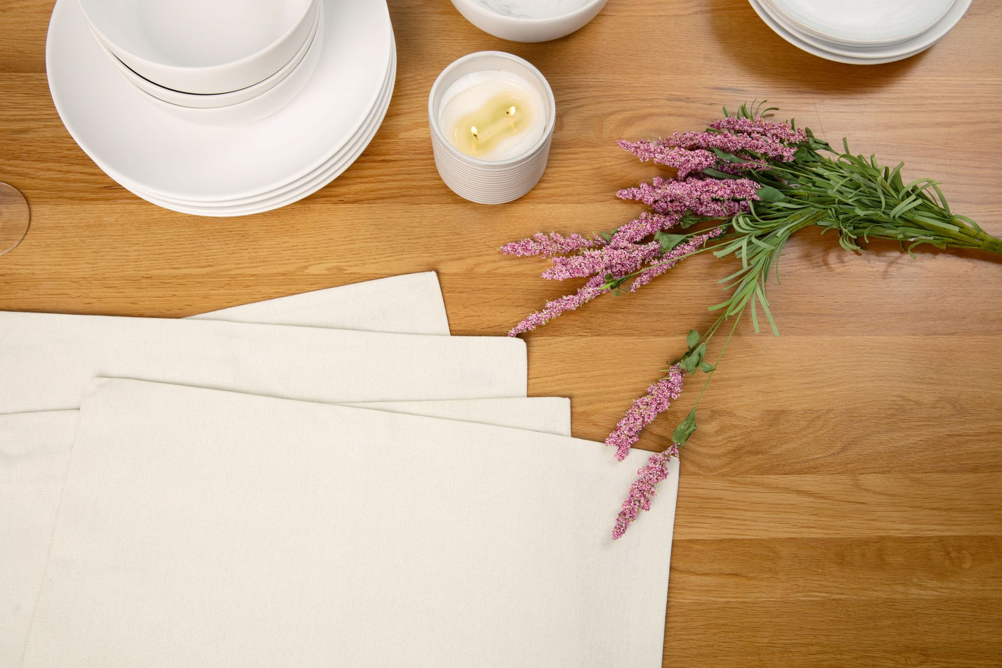 Organic Cotton Linen Placemats - Set of 4